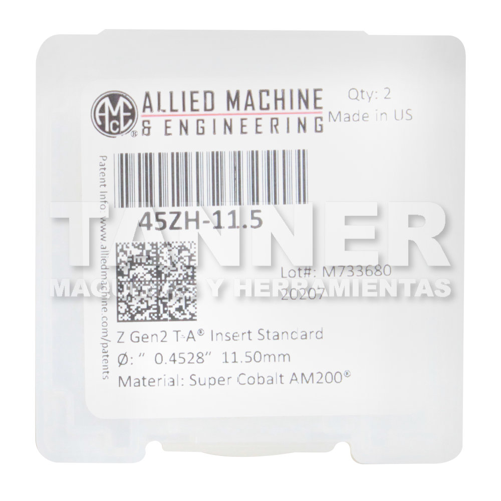 INSERTO Z 11.5MM T-A SC AM200