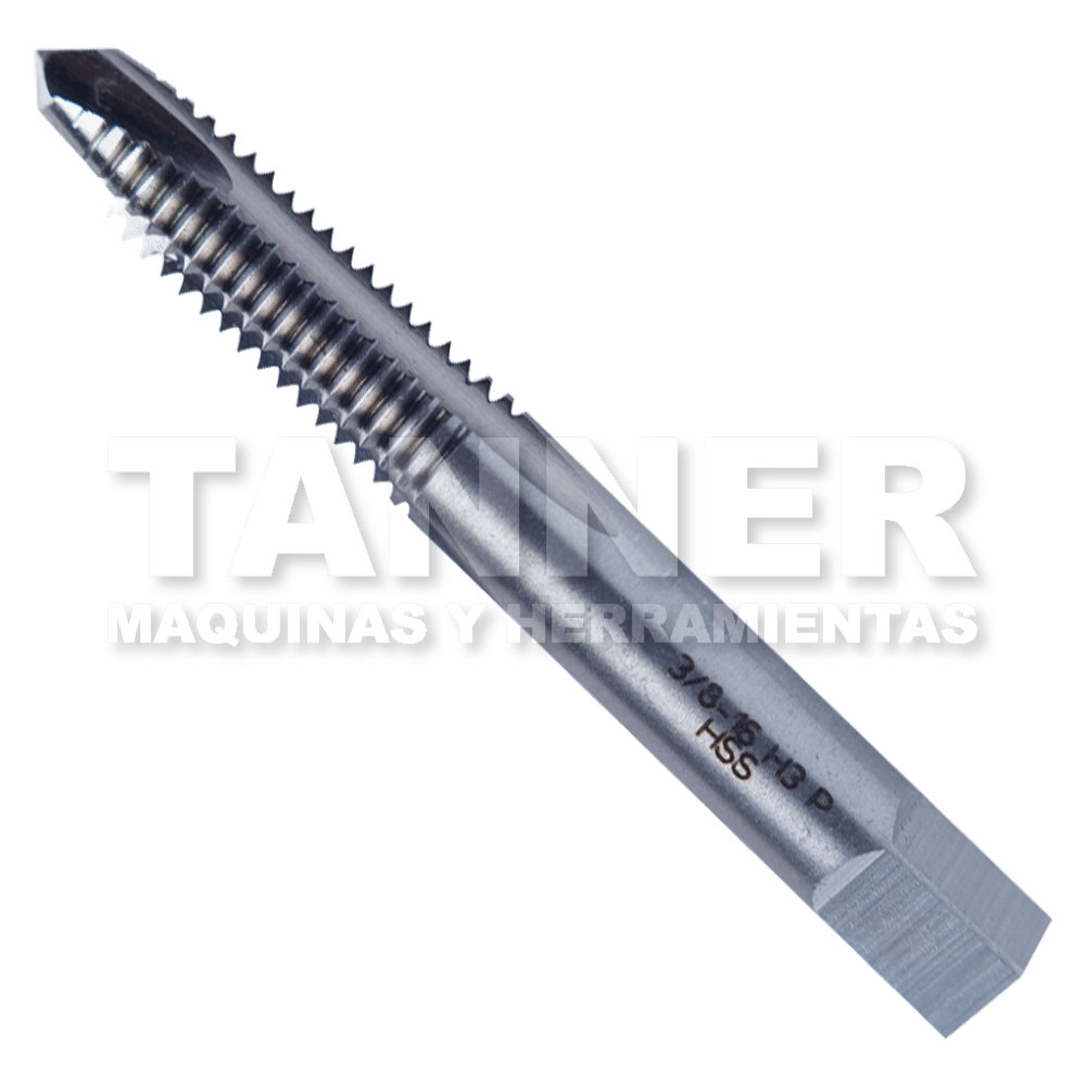 MACHUELO SEMICONICO HSS 3/8-16 3F H3 PUNTA ESPIRAL