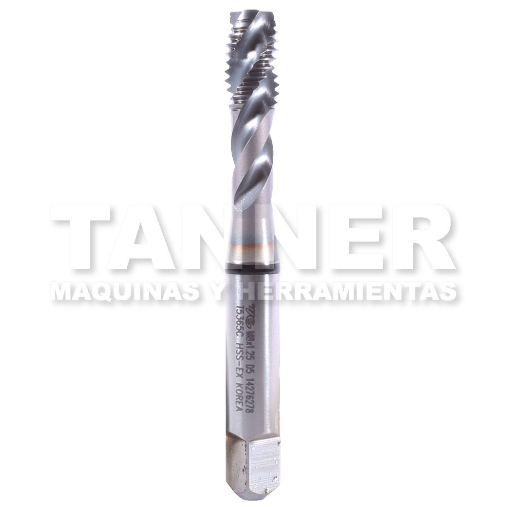 MACHUELO HELICOIDAL HSS M8X1.25 D5 3F TICN