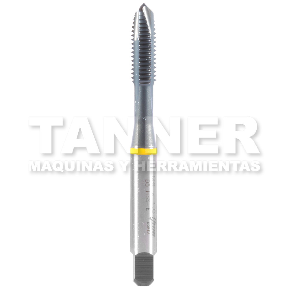 MACHUELO SEMICONICO HSS M6X1.0 PUNTA ESPIRAL D5 3F UN INOXIDABLE