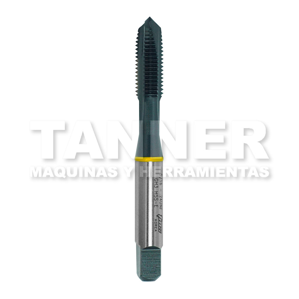 MACHUELO SEMICONICO HSS 5/16-24 PUNTA ESPIRAL GH3 3F UNC INOXIDABLE