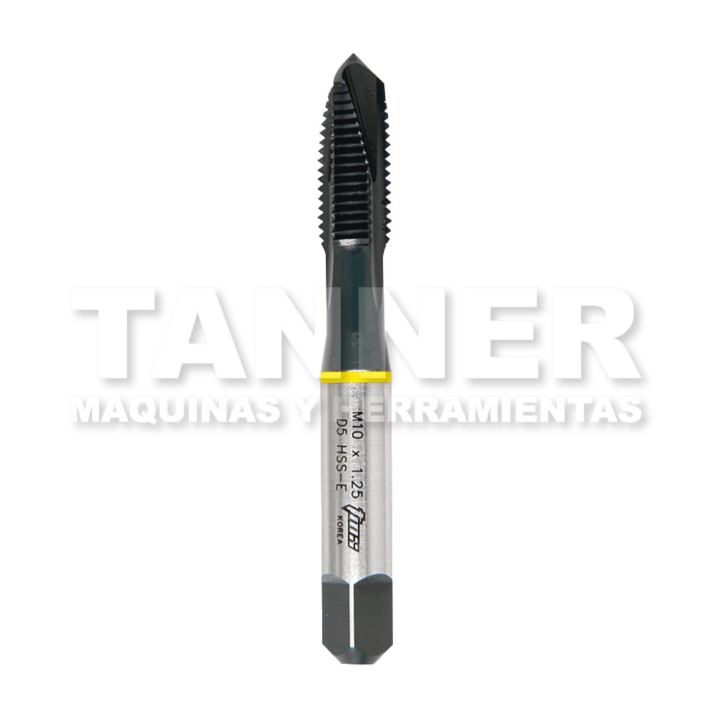 MACHUELO SEMICONICO HSS M10X1.25 PUNTA ESPIRAL D5 3F UN INOXIDABLE