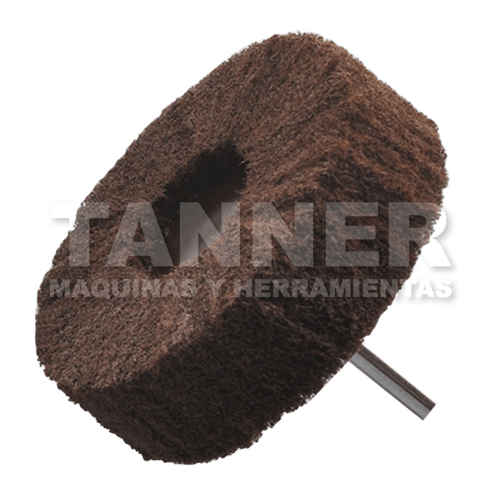 RUEDA DE FIBRA CON VASTAGO GRANO MEDIO 75x25x6.4 ALO/MEDIO