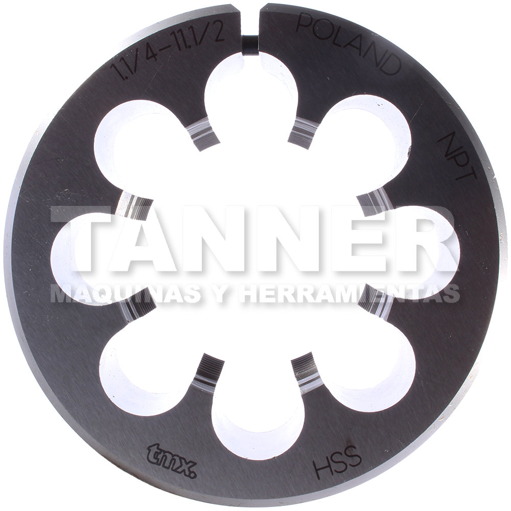 TERRAJA REDONDA HSS 1-1/4-11-1/2X3 NPT