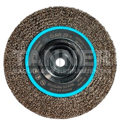 [AUS2914] CEPILLO CIRCULAR ALAMBRE INOXIDABLE ONDULADO 150X0.30 ME