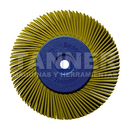 [AUS4853] CEPILLO RADIAL TERMOPLASTICO DE 150 MM DE DIAMETRO COLOR AMARILLO CON ADAPTADOR Y REDUCTORES 22.2 - 19.1 - 15.9 -12.7. 150 x 12.7 x 25.4