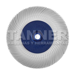 [AUS4855] CEPILLO RADIAL TERMOPLASTICO DE 150 MM DE DIAMETRO COLOR BLANCO CON ADAPTADOR Y REDUCTORES 22.2 - 19.1 - 15.9 -12.7. 150 x 12.7 x 25.4